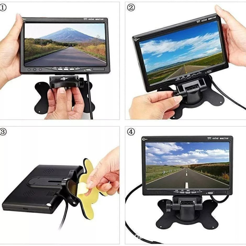 TX01 zaslon za vožnju unatrag, TFT-LCD monitor, ulaz CVBS/AHD, pogodan za kamione i autobuse, rezolucija 800x480/1024x600