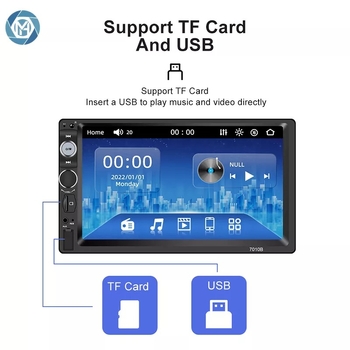 Auto LCD zaslon 7010B – otporni dodirni zaslon, rezolucija 1024x600, univerzalna kompatibilnost, podrška ulaznih signala