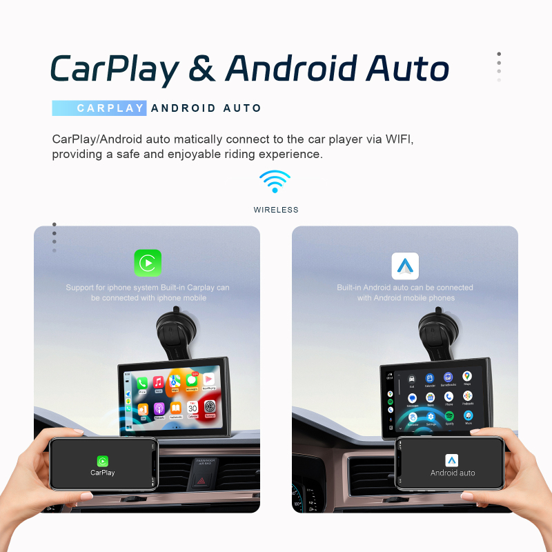 LX-S701 auto LCD monitor s IPS dodirnim zaslonom, rezolucija 1024x600, kompatibilan s Apple CarPlay/Android Auto, podržava horizontalno i vertikalno prikazivanje