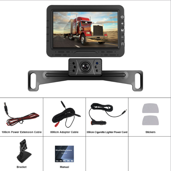 Monitor za vožnju unazad, LCD monitor, dva video ulaza, model 7003-2, rezolucija 1024x600