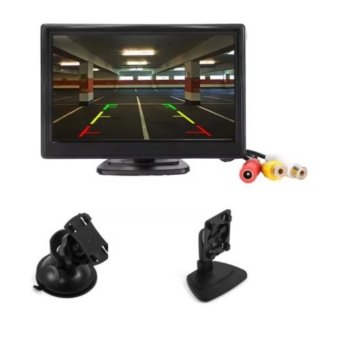 Zaslon za vožnju unatrag automobila, HD 1080p, 2-AV ulaz, kamera za vožnju unatrag