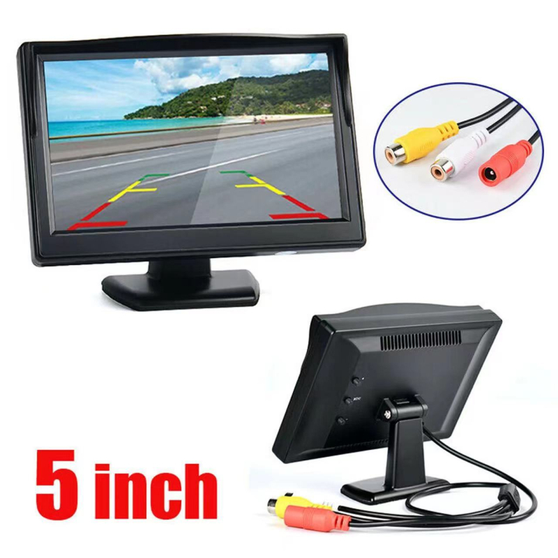 Zaslon za vožnju unatrag automobila, HD 1080p, 2-AV ulaz, kamera za vožnju unatrag