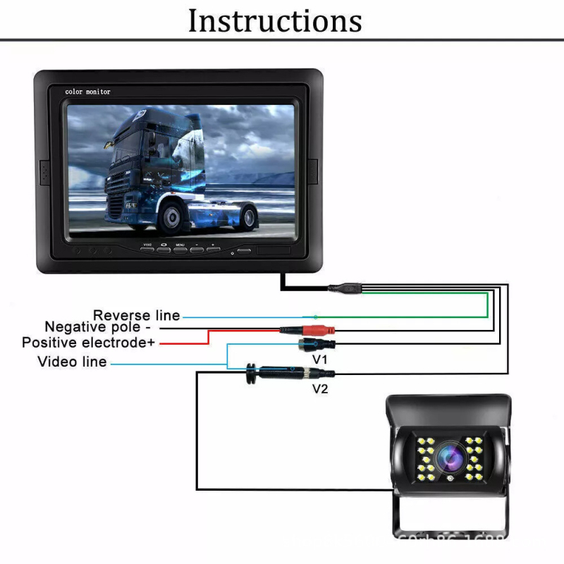 TX02 LCD monitor za vozila – Rezolucija 480x272, CVBS/AHD ulaz, aluminijska legura