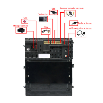 Auto navigacijski sustav s uspravnim zaslonom, Android OS; 12V napajanje; snaga 4x45W; LCD zaslon; OEM prilagodba