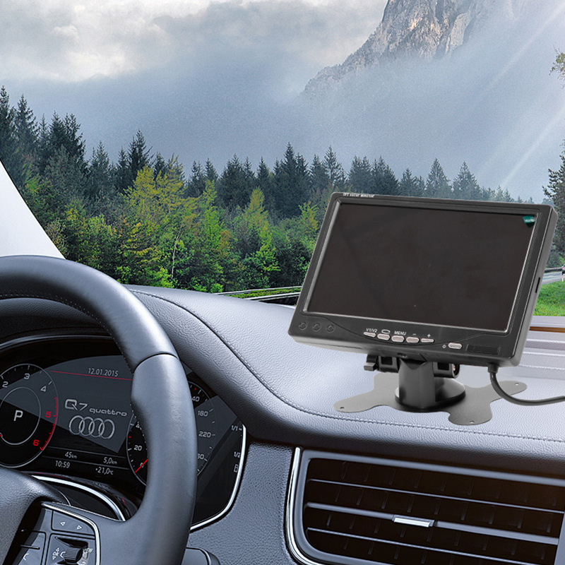 Automobilski LCD zaslon, stolni model od 7 inča, LED LCD panel, rezolucija 800x480, CVBS ulaz, univerzalna kompatibilnost