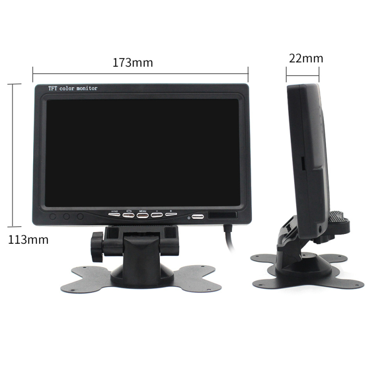 Automobilski LCD zaslon PZ-708 | TFT-LCD, rezolucija 800x480, AV ulaz 2-kanalan
