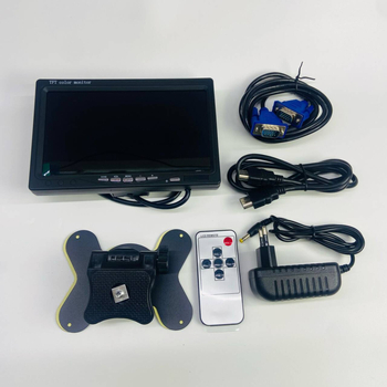 Autó LCD Monitor H909 – AV/HDMI/VGA bemenetek, 1024x600 LCD kijelző, ABS ház