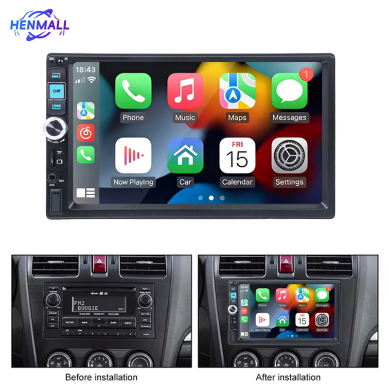 7-inčni HD MP5 player za automobil s dodirnim zaslonom Bluetooth Mirror Link CarPlay opcionalno