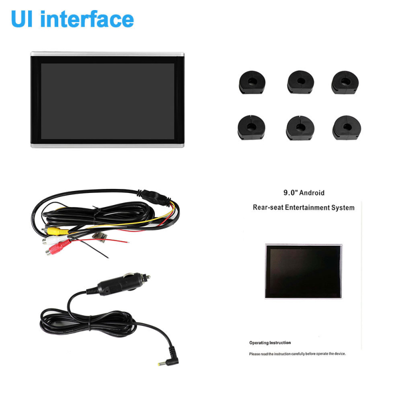 Monitor za naslon za glavu automobila – Android HD zaslon za stražnje sjedalo s HDMI, model HRC9001A, 1920x1200, LED, 1,5 kg