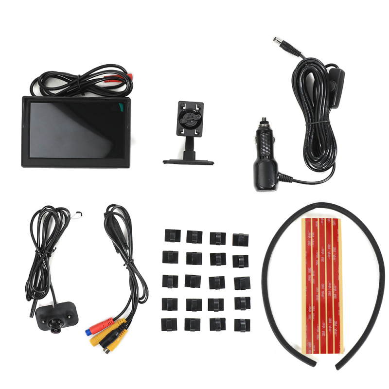 Dvostrani sustav prednjeg pogleda za mrtve kutove s kamerom LED 1080P, AHD video signalom, 420TVL rezolucija, napajanje 5V DC, 100° prilagodljiv kut, model SV01, plastično kućište