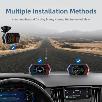 P17-2024 HUD LCD zaslon za automobil, OBD2+GPS ulaz, HD zaslon 3,5 inča