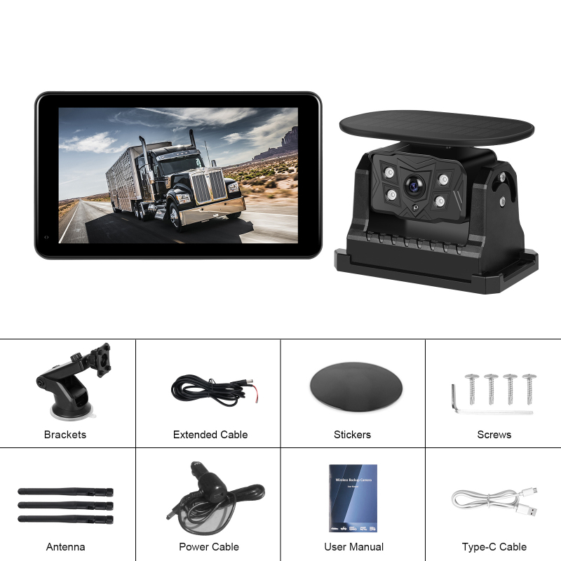 Automobilski monitor za vožnju unatrag - IPS HD zaslon, bežični Wi-Fi, AHD ulaz, PAL/NTSC, model BSSW7