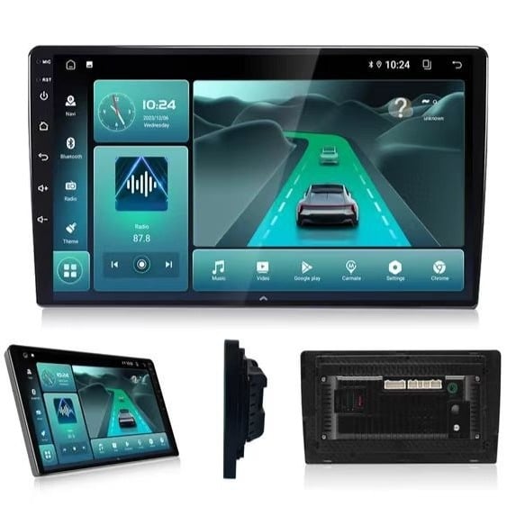 Dingwei T100 Android glavna automobilna jedinica s GPS navigacijom i CarPlayem, 12V napajanje, kapacitivni dodirni zaslon, universalna kompatibilnost