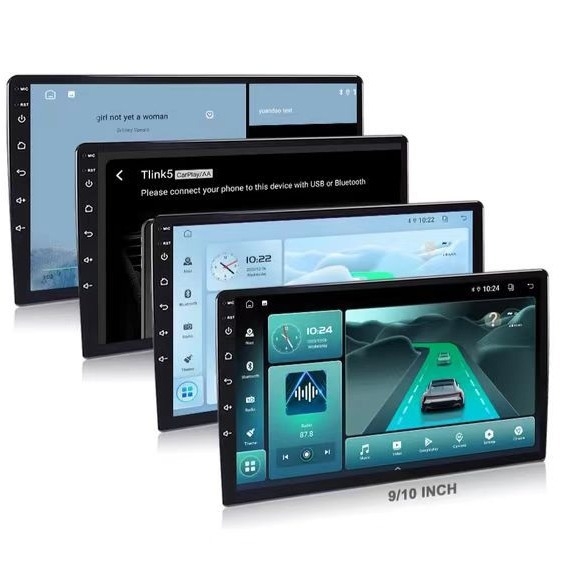 Dingwei T100 Android glavna automobilna jedinica s GPS navigacijom i CarPlayem, 12V napajanje, kapacitivni dodirni zaslon, universalna kompatibilnost