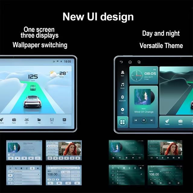 Dingwei T100 Android glavna automobilna jedinica s GPS navigacijom i CarPlayem, 12V napajanje, kapacitivni dodirni zaslon, universalna kompatibilnost