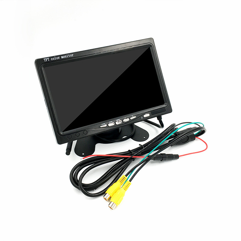 Automobilski LCD zaslon s nosačem — TFT LCD, 1024x600, AV ulaz, prikaz povratne slike, za automobile i karavane