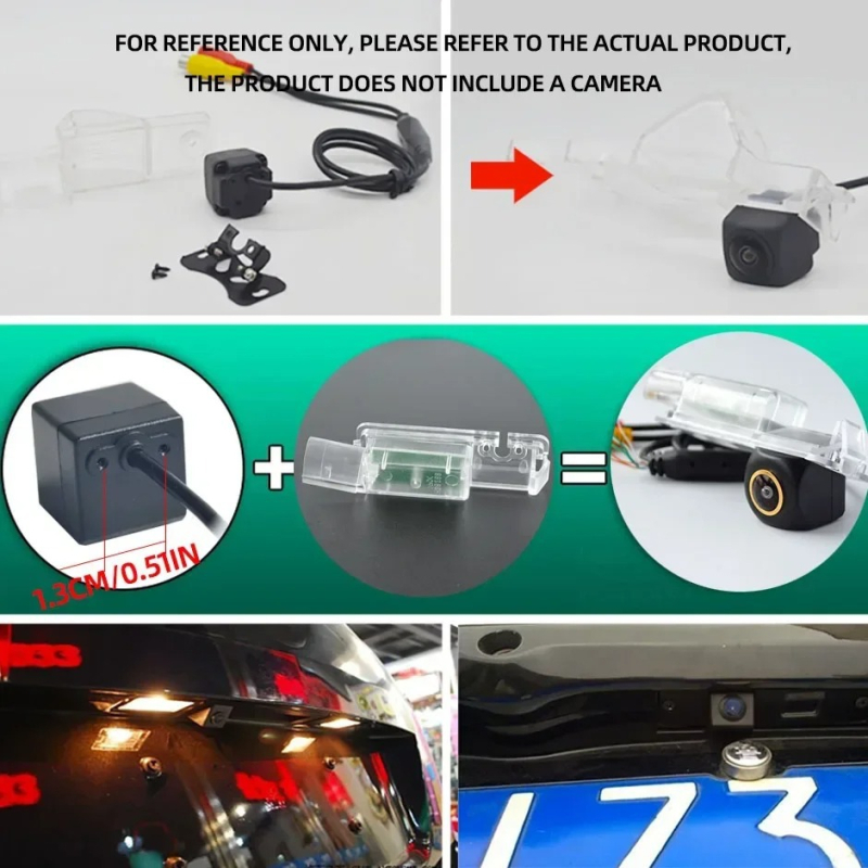 Držač kamere za stražnje vožnje i svjetlo za registarsku pločicu za Chevrolet Cruze/Orlando/Spark, 12V, podesivo 170°, 720p/1080p, CVBS/AHD, ABS kućište