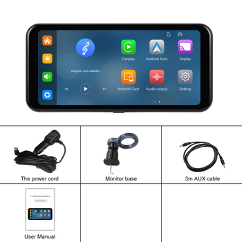 6,25-inčni auto zaslon s CarPlay, Android Auto i AirPlay, zrcaljenje zaslona, držač za ventilaciju