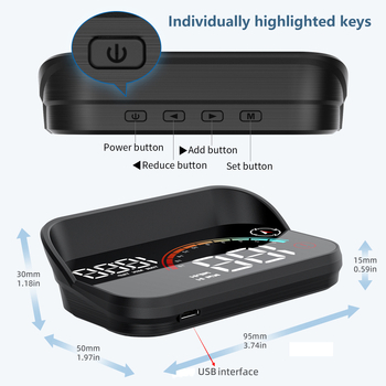 HUD prikaz za vozila, model M22 GPS verzija, LED zaslon, GPS ulaz, univerzalna kompatibilnost
