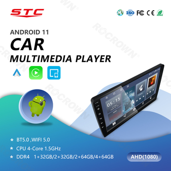 Android auto GPS navigacijski radio s CarPlay — RK3326, 2GB RAM + 64GB ROM, QLED/IPS zaslon, napajanje 12V, 4x45W, univerzalna kompatibilnost