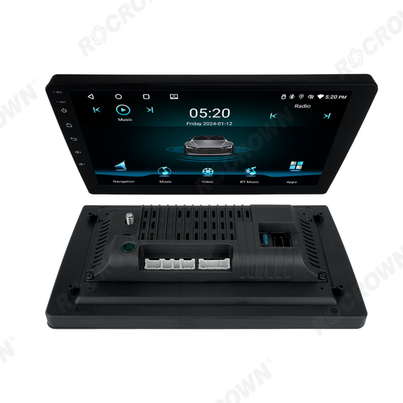 Android auto GPS navigacijski radio s CarPlay — RK3326, 2GB RAM + 64GB ROM, QLED/IPS zaslon, napajanje 12V, 4x45W, univerzalna kompatibilnost