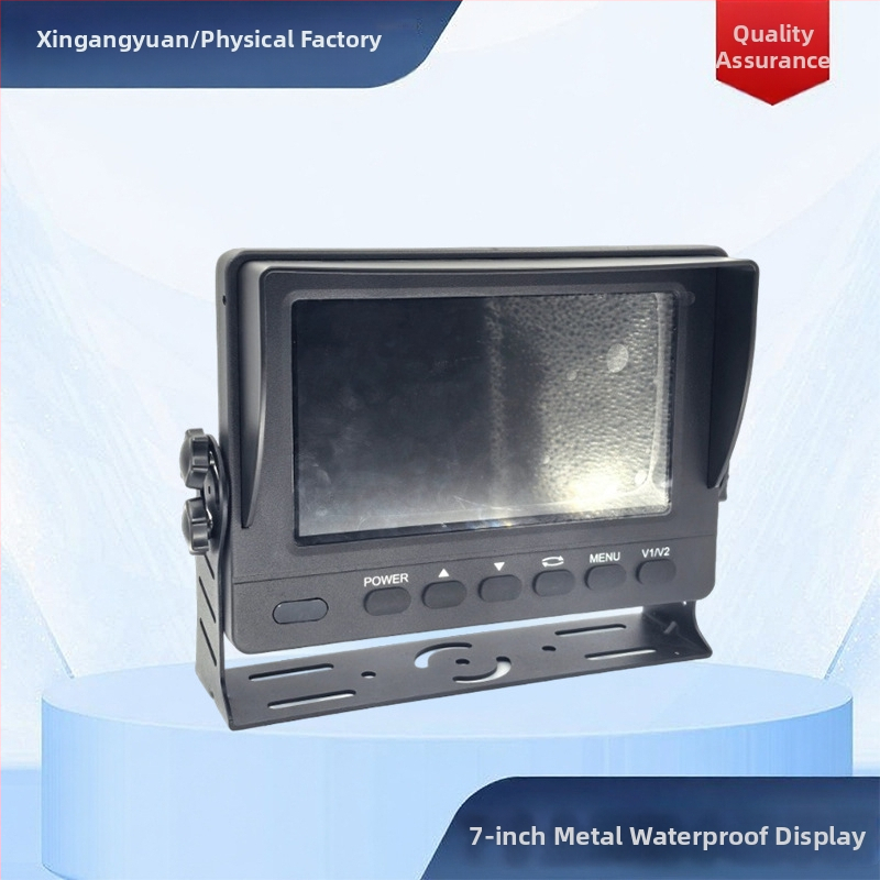 Carcasă monitor LCD pentru vehicul, aliaj de aluminiu, IP68 impermeabil, rezoluție 1024x600, intrare VGA/AHD, montaj cu suport