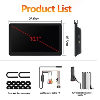 Οθόνη προσκέφαλου αυτοκινήτου με IPS LCD, Android, plug-in headrest display, ανάλυση 1280x740