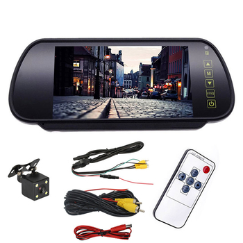 Display oglindă retrovizoare auto — TFT LCD, rezoluție 800x480, model 7.0, semnal intrare N/P, format N, procesare personalizabilă.