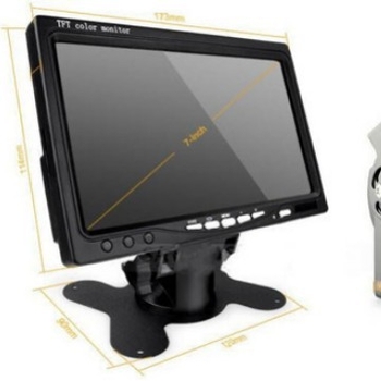 Monitor za vožnju unazad za vozila – LCD/TFT-LCD monitor, rezolucija 1024x600, ulazi: AHD/CVBS/CVI/TVI, model 7003-2