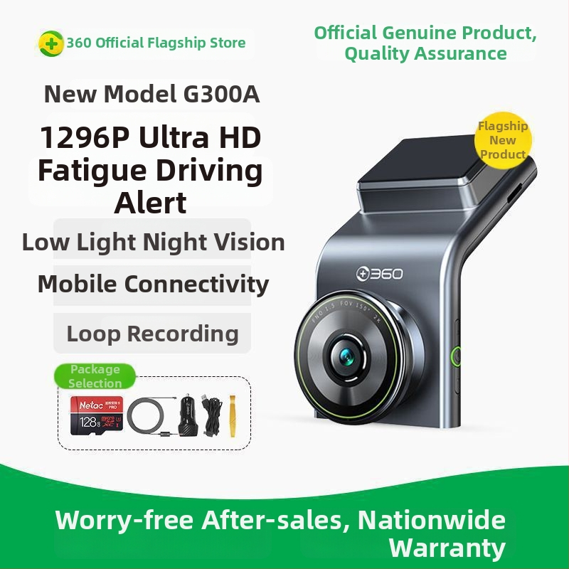 360° dash cam sa SD karticom, 3 MP fotografije, 2,0-inčni zaslon, 5G mreža, bez interne memorije