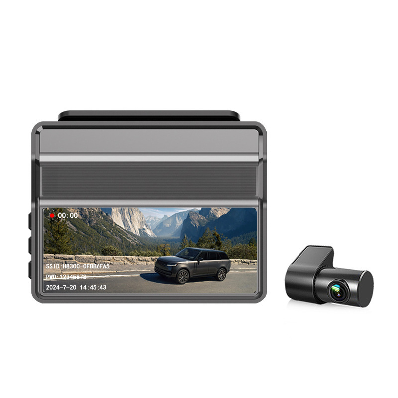 Dvostruki dash cam 2160P, 140° široki kut, Wi‑Fi, prednja i stražnja snimka