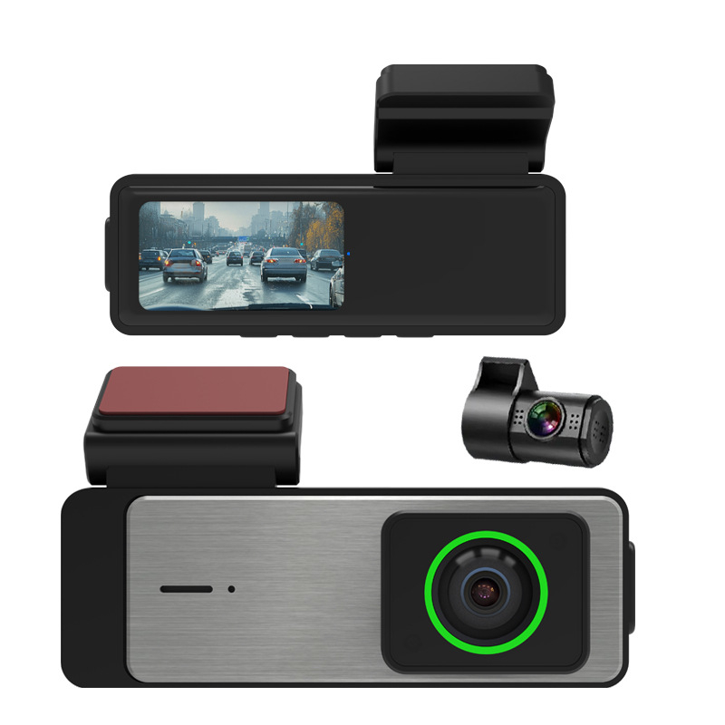 Y8 kettős lencsés dash cam, 140° látószög, hurkolt felvétel, támogatás TF kártya 64GB-ig, USB adatátvitel, első és hátsó rögzítés