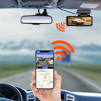 Cameră auto 4K cu înregistrare duală față-spate, viziune nocturnă, WiFi, unghi de vizualizare 170°