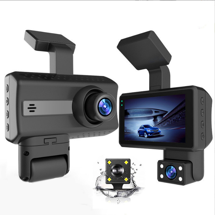 3-inčna autosnimka s 360° HD noćnim vidom, unutarnji prikaz, 1080p, više objektiva