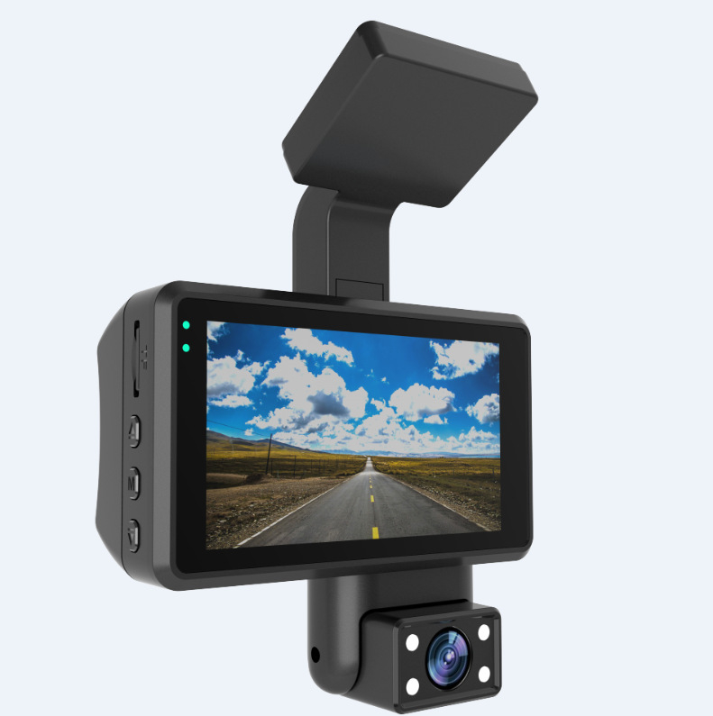 3-inčna autosnimka s 360° HD noćnim vidom, unutarnji prikaz, 1080p, više objektiva
