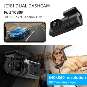 C181 Dash Cam cu cameră frontală și spate duală, video în timp real, GPS – 1080p
