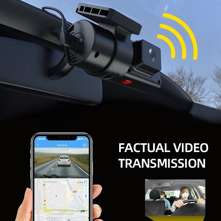 C181 Dash Cam cu cameră frontală și spate duală, video în timp real, GPS – 1080p