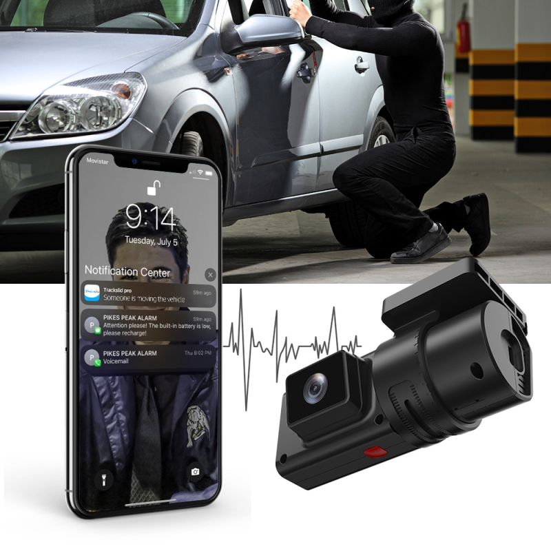 C181 Dash Cam cu cameră frontală și spate duală, video în timp real, GPS – 1080p