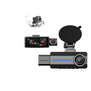 Automobilska dash kamera s tri leće, 4K, Wi‑Fi, snimanje prednje i stražnje kamere, noćni vid