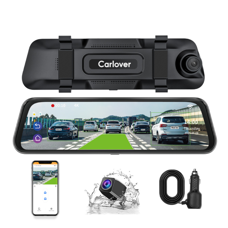 4K dash cam s dvostrukom kamerom prednja/stražnja, 170° široki kut, Wi-Fi, ADAS+BSD