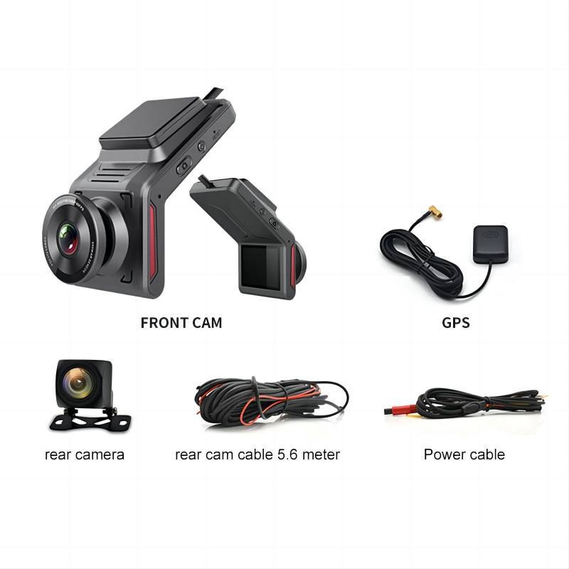 Automobilski dash cam s dvostrukim objektivom, 4G, Wi‑Fi, GPS navigacija, 1080p, prednja i stražnja snimka