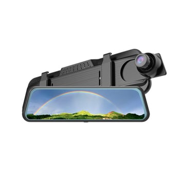 Skye Sky Eye auto dash cam s 10-inčnim zaslonom, streamingom medija, glasovno upravljanje, prednja i stražnja dvostruka snimka, 4K HD
