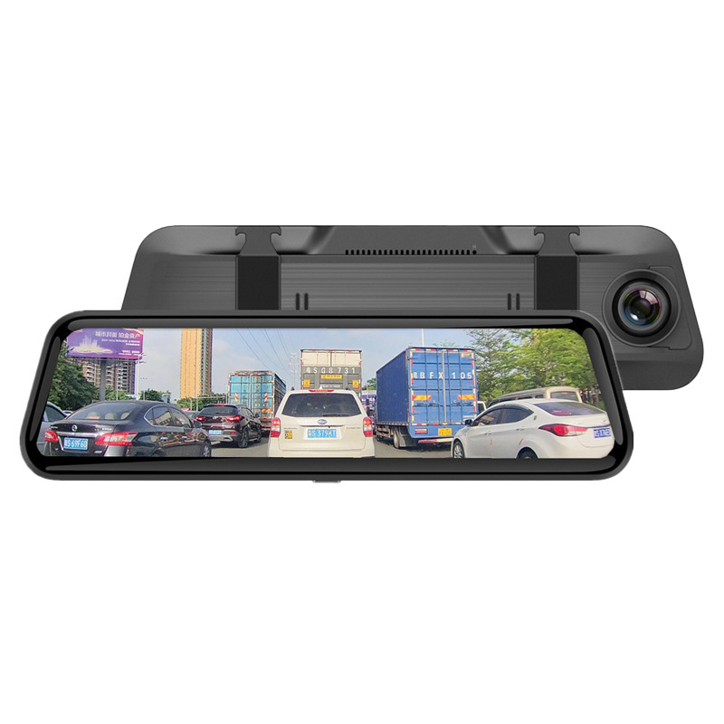 Skye Sky Eye auto dash cam s 10-inčnim zaslonom, streamingom medija, glasovno upravljanje, prednja i stražnja dvostruka snimka, 4K HD