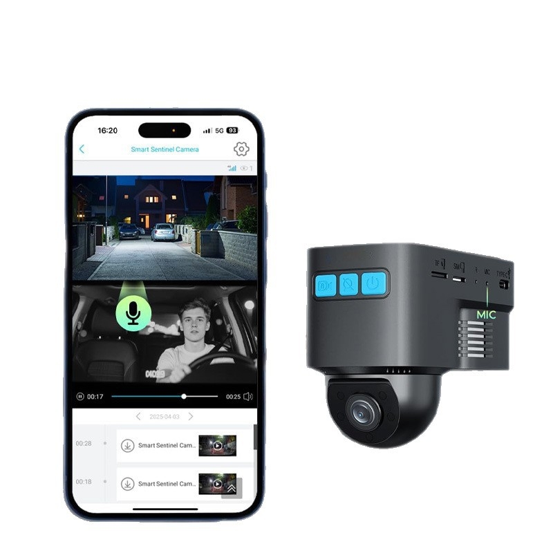 4G dash cam s daljinskim praćenjem u stvarnom vremenu, dvostruka leća, 140° kut gledanja, cloud pohrana