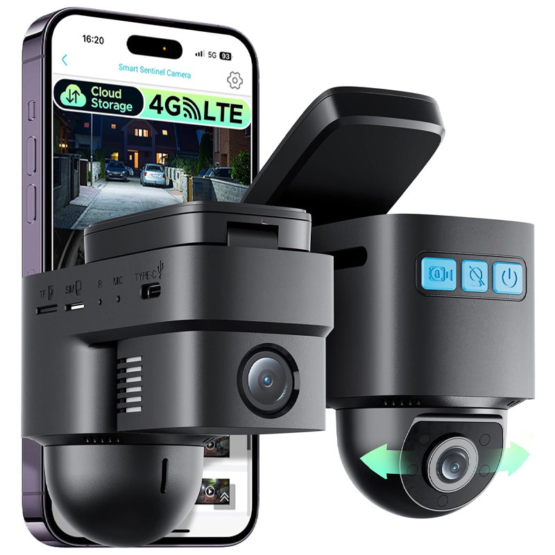 4G dash cam s daljinskim praćenjem u stvarnom vremenu, dvostruka leća, 140° kut gledanja, cloud pohrana
