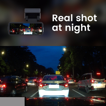Dash Cam s prednjim i stražnjim dvostrukim objektivom, 4K ultra jasna slika, Starlight noćni vid, WiFi, 140° vidno ugao, 3.0-inch LCD, ciklički zapis