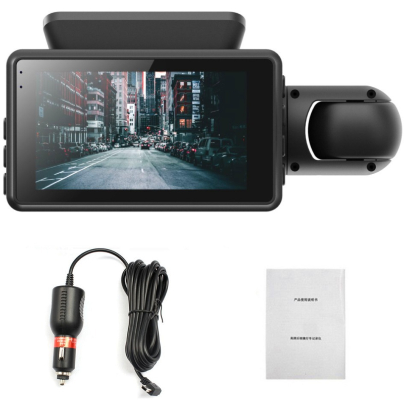A68 Dash kamera 1080p s Wi-Fi, prednja i unutarnja dvostruka lećа, rotirajući objektiv, 140° vidno polje