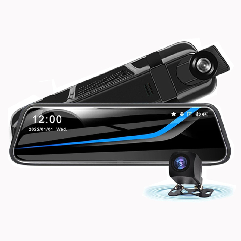 10-inčni dash cam s dodirnim zaslonom, dvostrukim objektivom, GPS-om i slikom stražnjeg pogleda