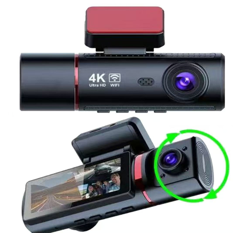 Tri-objektivni 4K dash cam s prednjom, srednjom i stražnjom kamerom, noćni način, ugrađeni GPS