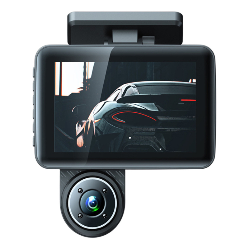 3-kamerni auto dash cam prednjim i stražnjim videom, 4,0-inčni dodirni zaslon, 1080p, 140° kut vidljivosti, petlja snimanja